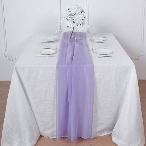 [About] Quantity: 1 Table Runner Material: High Quality Chiffon Fabric Color: Lavander Lilac Length: 6ft Width: 1.8ft Seamless: Yes Edges are Serged Flows and Folds Without Creases. Works beautifully with our tablecloths. [Information] Additional Information: How to Care: Hand wash only. Hang dry, don't use dryer. For Table Runner only, does not include any other decorations Uses: Wedding, Party, Event, Banquet, Restaurant Decoration Sheer Table Runner, Chiffon Table Runner, Elegant Table Decorations, Fabric Runner, Paper Party Decorations, Color Lavanda, Long Table Runner, Geometric Terrarium, Chair Sashes