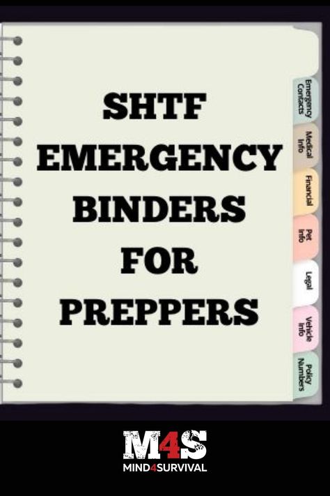 Emergency Binders: What Should Preppers Put in Them? Free Survival Printables, Prepper Binder Printables, Diy Prepper Projects, Preparing For Emergencies, Shtf Preparedness Diy, Prepper List Free Printable, Survival Binder Free Printables, Printable Survival Guide, Survival Printables