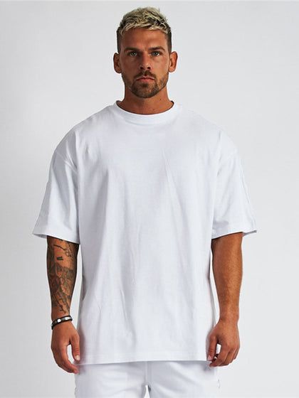 Men's Fashion Outfits Camisa Blanca, Bodybuilding T Shirts, Tshirt Oversized, Mens Workout Shirts, Legging Sport, Sport T-shirts, Streetwear Tshirt, Gym Shirts, Running Shirts