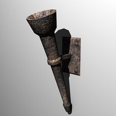 Medieval Torch, Larp Props, Fire Torch, Medieval Decor, Metal Wall Lamp, Metal Workshop, Forging Metal, Low Poly 3d, Torch Light