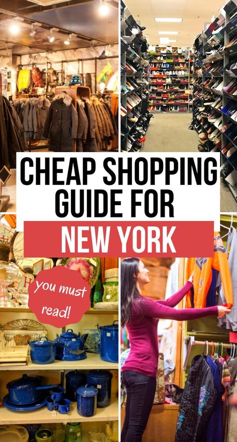 In this post, we covered some of the best places in New York for cheap shopping like cheap clothes, cheap accessories, affordable designer clothes at a discount, cheap souvenirs, the best thrift stores, most affordable outlet malls, and much more. So if you're interested in shopping while you're in New York, then make sure to read this post. #cheapshoppingNYC #shoppingguideNYC #ShoppinginNewYork #NewYorkShoppingGuide Thrift Shop New York, New York City Shopping, Traveling To New York City, New York Trip Planning, Nyc On A Budget, Shopping Nyc, Traveling To New York, New York Shopping, Nyc Travel Guide