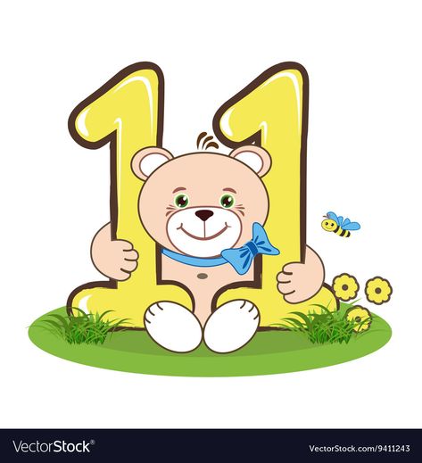 Happy Birthday Mickey Mouse, Math Cartoons, Boys First Birthday Party Ideas, Bear Vector, Baby Boy Pictures, Number 11, Numbers Preschool, Baby Stickers, Wedding Couple Poses Photography