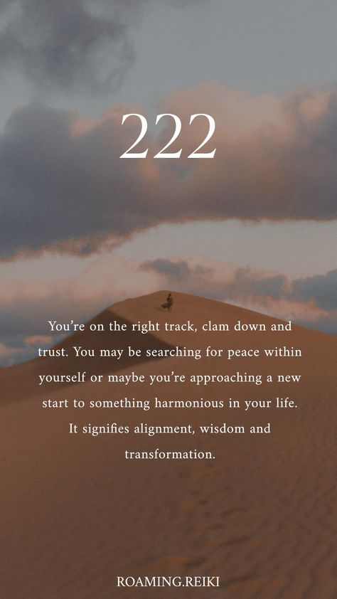 You’re on the right track, clam down and trust. You may be searching for peace within yourself or maybe you’re approaching a new start to something harmonious in your life.
It signifies alignment, wisdom and transformation. 2 22 Angel Number Aesthetic, 222 Quotes Wallpaper, Angle Number Tattoo 222, Angel Numbers 222 Tattoo, 222 Tattoo Meaning, 2:22 Angel Number Meaning, 222 Angel Number Tattoo Ideas, 22 22 Angel Number, Angle Number 222