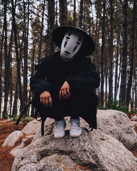 Gang Mask, No Face, Follow Us On Instagram, Studio Ghibli, The Movie, Riding Helmets, Follow Us, Mask, Hairstyles