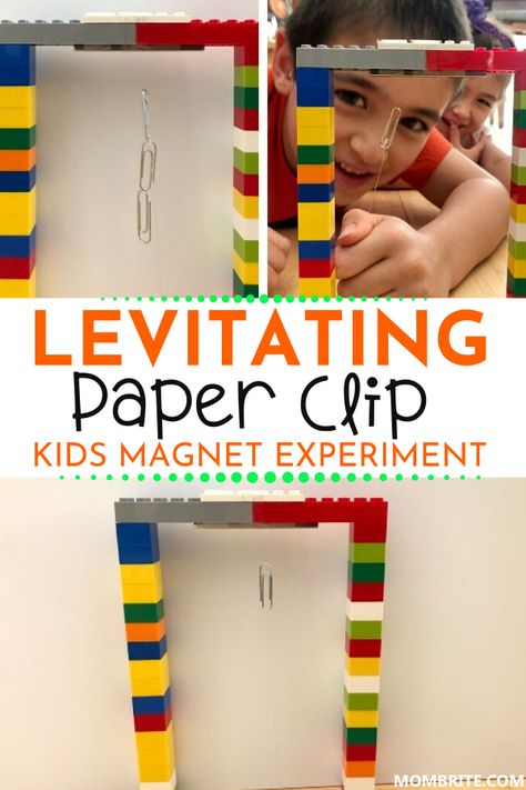 Magnets And Electricity Activities, Lego Science Experiments, Science Fair Magnet Projects, Magnet Experiments For Preschoolers, Magnetism Experiments For Kids, Lego Science Fair Projects, Magnetic Activities For Kids, Magnet Activities For Kindergarten, Magnetic Activities For Preschoolers