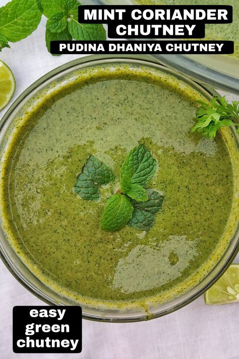 mint coriander chutney | dhaniya pudina chutney | green chutney | chutney recipes | coriander chutney | chatni recipe | dhania chutney | healthy chutney recipes #mintchutneyrecipe #dhaniyachutney #greenchutneyforsandwich Pudina Chatni Recipe, Dhania Chutney, Roll Paratha, Quick Dip Recipes, Pudina Chutney Recipe, Snack Dips, Iftar Ideas, Chatni Recipe, Pudina Chutney