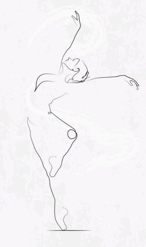 Ballet Tattoos, A Line Drawing, Desen Realist, Dancing Drawings, Ballerina Art, Seni Cat Air, Desenho Tattoo, 인물 드로잉, Pencil Art Drawings