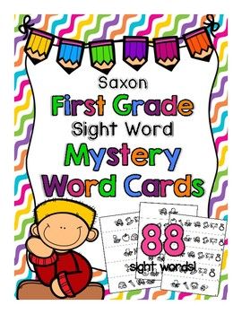 Sight Word Mystery Word Cards for First Grade {Saxon Phonics} Saxon Phonics, Centers First Grade, Learn Sight Words, Beginning Letter Sounds, Sight Word Centers, Mystery Word, First Grade Sight Words, Tricky Words, High Frequency Words