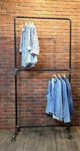 Diy Clothes Rack Pipe, Ideas Armario, Pipe Clothes Rack, Clothing Rack Bedroom, Diy Clothes Rack, Closet Diy, Hanging Bedroom, Clothes Closet Organization, Closet Organization Diy