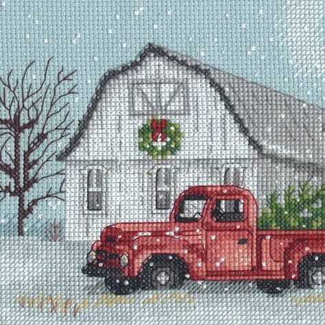 Barn Cross Stitch Patterns, Winter Farm, Billy Jacobs, Cross Stitch Beginner, Wedding Cross Stitch, Wedding Cross, Xmas Cross Stitch, Winter Cross Stitch, Needle Crafts