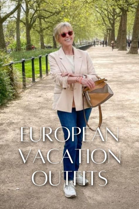 Your travel wardrobe can be with these packing tips! These European vacation outfits will inspire you! Learn how to pack efficiently with versatile clothing, comfortable shoes, and essential accessories. Create practical travel outfits with these ideas! Fun Travel Outfits, 4 Days Outfit Travel, European Date Night Outfit, Plus Size Outfits Travel, Clothes For Traveling Europe, Hot Travel Outfits, Over 60 Travel Outfits, Clothes For A Mediterranean Cruise, European River Cruise Wardrobe Fall