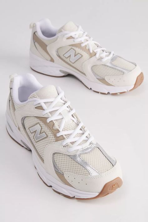 New Balance 530 Sneaker | Urban Outfitters White Tennis Shoes New Balance, Dad Shoes New Balance, New Balance Shoes Neutral, Cute Neutral Shoes, New Balance Shoes Brown, New Balance Fresh Foam Outfit, New Balance Shoes Beige, Neutral New Balance Shoes, Women’s New Balance