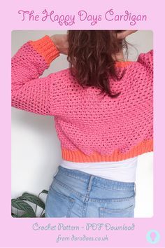 Pola Kardigan, Crochet Cardigan Girl, Cardigan Crochet Pattern, Crochet Cardigan Pattern Free, Crochet Jumper, Modern Crochet Patterns, Mode Crochet, Cardigan Crochet, Crochet Summer