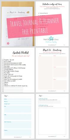 Free Travel Journal and Planner Printable. A ll the essential sheets needed to plan your trip but also to collect your memories in a hassle-free way. Best Travel Journals, Traveling Journal, Planner Free Printable, Travel Journaling, Travel Printables, Diy Travel Journal, Journal And Planner, Travel Journal Ideas, Trip Planner