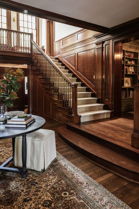 Reveal: Historic Wilmette Home - Park and Oak Interior Design Oak Interior Design, Park And Oak, Oak Interior, Lounge Decor, Ansel Adams, Grand Staircase, Fireplace Design, Historic Home, Interior Design Studio