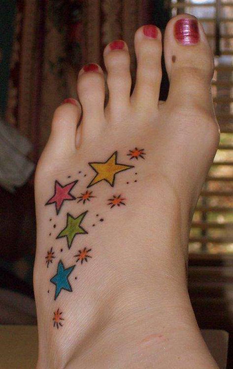 Star Foot Tattoos, Nautical Star Tattoos, Tattoo Website, Small Star Tattoos, Tribute Tattoos, Foot Tattoos For Women, Star Tattoo Designs, Best Tattoos For Women, Disney Tattoo