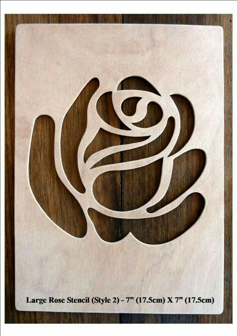 Pola Stensil, Drátěná Socha, Rose Stencil, Seni Arab, Scroll Saw Patterns Free, Drawing Template, Stencil Printing, Rose Drawing, Flower Stencil