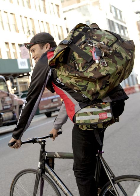 Bike Delivery, Perfect Hands, Manhattan Portage, Helmet Bag, Hip Pouch, Bike Messenger, Commuter Backpack, Cycling Backpack, Delivery Bag