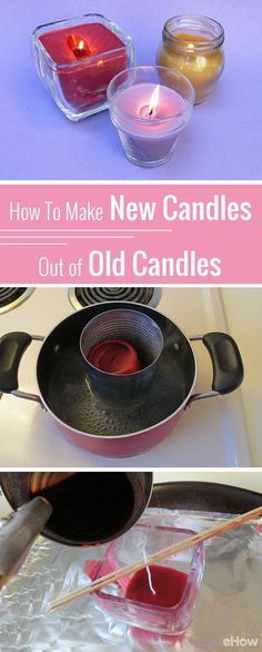 How To Recycle Candles, Recycle Old Candles, Recycle Candle Wax Ideas, Diy Wax Melts From Candles, How To Make A Candle From Old Candles, Melting Old Candles Diy, Candles From Old Candles, Diy Candles From Old Candles, Recycling Candles