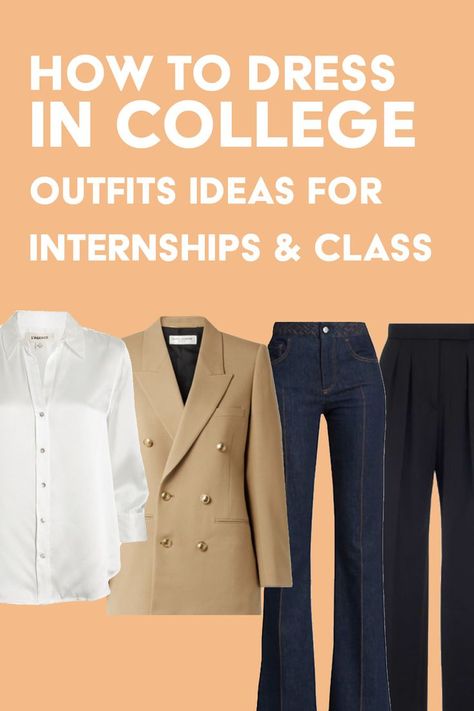 College Internship Outfit, Clothes To Bring To College, Orientation Outfit, Closet App, Internship Outfit, Morning Routine Ideas, College Wardrobe, Routine Ideas, College Outfits