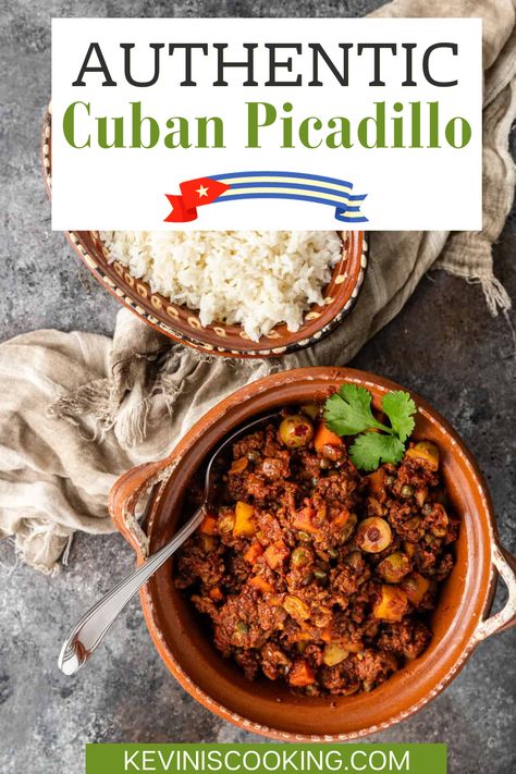 This Authentic Cuban Picadillo recipe is easy to make and loaded with genuine Latin American flavor. Bursting with ground meat, capers, olives, and raisins, this dish is beefy, briny, slightly sweet, and incredibly satisfying. I never would have guessed these ingredients go together, but taste and see! This beef picadillo recipe takes only 15 minutes to prepare and less than an hour to cook. What a great way to expand your palate while impressing your friends! Cuban Picadillo Authentic, Authentic Cuban Picadillo Recipe, Cuban Picadillo Recipe, Cuban Picadillo, Beef Picadillo, Indulgent Recipes, Picadillo Recipe, Slow Cooker Ground Beef, Slow Cooked Pulled Pork