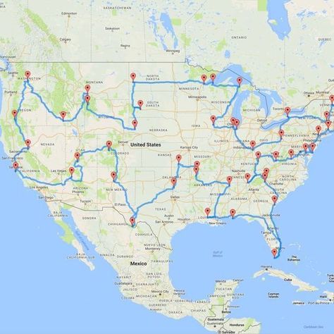 Rv Routes U.s. States, Rv Road Trip Routes, Usa Places, Rv Trips, Road Trip Map, Rv Trip, Road Trip Places, Rv Road Trip, Cross Country Trip