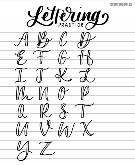 Tulisan Latin Aesthetic, Lettering Abjad, Font Aesthetic A-z, Aesthetic Lettering Alphabet, Basic Calligraphy For Beginners, Huruf Aesthetic A-z, Abjad Lettering, Abjad Lettering A-z, Aesthetic Calligraphy Ideas