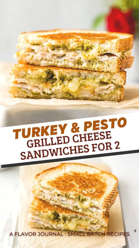 Grilled Cheese Recipes Easy, Pesto Grilled Cheese, Turkey Pesto, Deli Turkey Recipes, Turkey Sandwiches Recipes, Toasted Sandwiches, Grill Cheese, Pesto Sandwich, Grilled Cheese Recipe