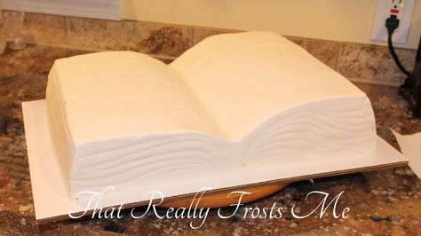 Open Book Cakes, Bible Cake, Religious Cakes, Confirmation Cakes, Fondant Cake Designs, Book Cakes, Cake Simple, Specialty Cake, Book Cake