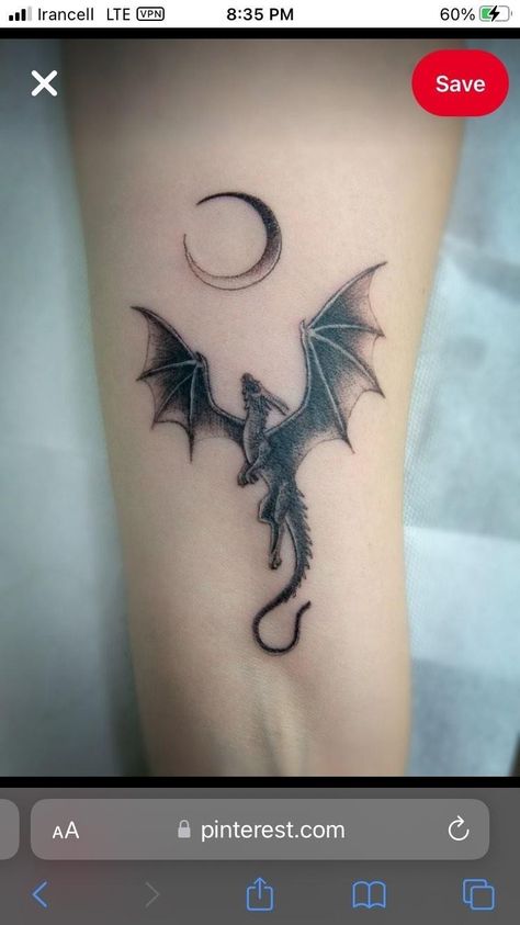 Moon With Dragon Tattoo, Dragon Moon Tattoo Design, Dragon With Moon Tattoo, Moon And Dragon Tattoo, Moon Sleeve Tattoos For Women, Moon Dragon Tattoo, Small Dragon Tattoo Designs, Dragon And Moon Tattoo, Minimal Dragon Tattoo