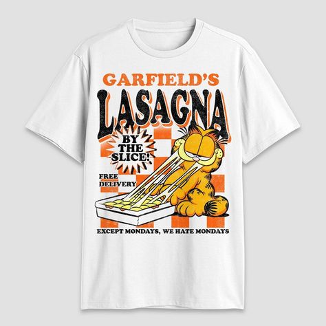 Stay relaxed on warmer days with the Men's Garfield Short Sleeve Graphic T-Shirt in White. Crafted from lightweight cotton fabric, this t-shirt offers comfort and breathability all day. The short sleeves and classic crewneck design provide a timeless look that pairs well with jeans, shorts, or joggers. Whether you're lounging at home or running errands, this Garfield t-shirt is sure to keep you cool and stylish. Garfield Shirt Vintage, Vintage Tshirts Aesthetic, Old Graphic Tees, Cute Graphic Shirts, Cute Vintage Shirts, Cool Graphic Tees Vintage, College T Shirts Design, Garfield Tshirts, Silly T Shirts