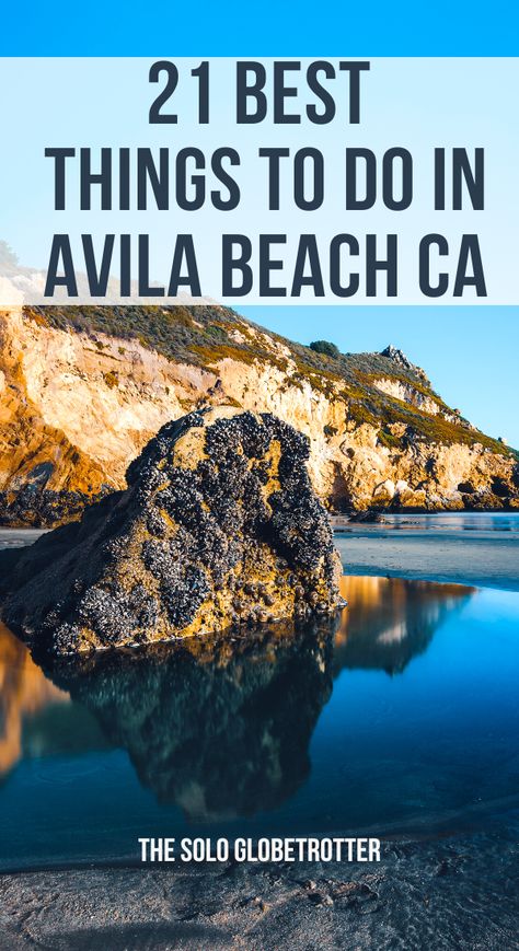 There are many incredible things to do in Avila Beach,near San Luis Obispo.One of the most beautiful coastal towns in California,Avila Beach is home to the craggy bluffs,and wild sea and packed with activities for people of all ages.Having been to the busier and crowded SLO and Pismo Beach,Avila Beach is surprisingly still serene and is one of my favourite beach towns in California.Whether looking for a beach getaway or a fun weekend,check this post fo the best things to do in Avila Beach,CA. Avila Beach California, Airstream Living, Wild Sea, Camping Usa, Avila Beach, Long Weekend Getaways, Beach Weekend, Family Hiking, Beach Towns