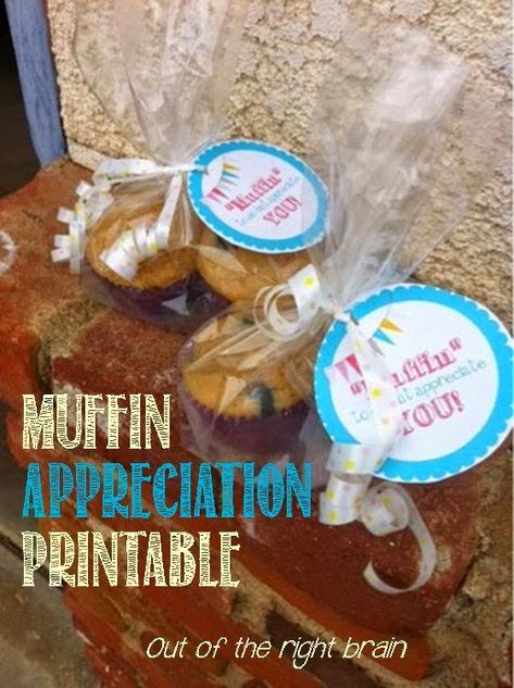 Muffin Teacher Appreciation, Teacher Appreciation Week Free Printable, Teacher Apperication, Mentor Gifts, Volunteer Quotes, Customer Service Week, Resident Retention, Volunteer Appreciation Gifts, Primary Presidency