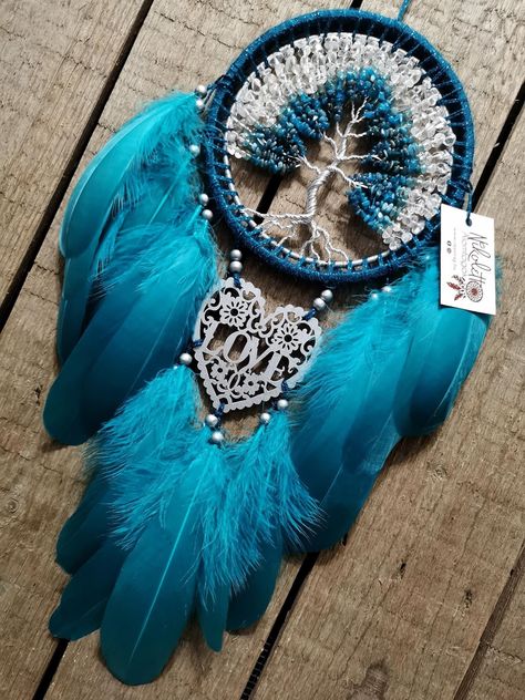 Dreamcatchers, Dream Catchers, Wind Chimes, Dream Catcher, Native American, Blue