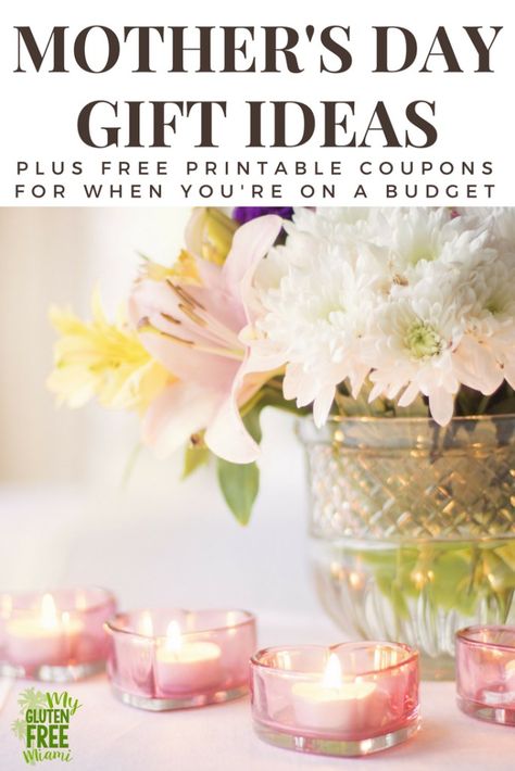 5 Mother’s Day Gift Ideas with Printable Coupons via My Gluten-Free Miami Centerpiece Giveaway Ideas, Diy Centerpiece, Saving Money Diy, Graduation Party Diy, Graduation Party Ideas, Free Printable Coupons, Saving Money Budget, Wedding 2025, Diy Centerpieces