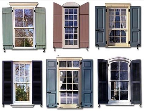 Exterior Shutters Come With Their Own Advantages | The House Shop Blog Jendela Vintage, Cottage Shutters, Window Shutters Exterior, Outdoor Shutters, Shutter Colors, Shop Exterior, Shutter Designs, House Shutters, Rustic Exterior