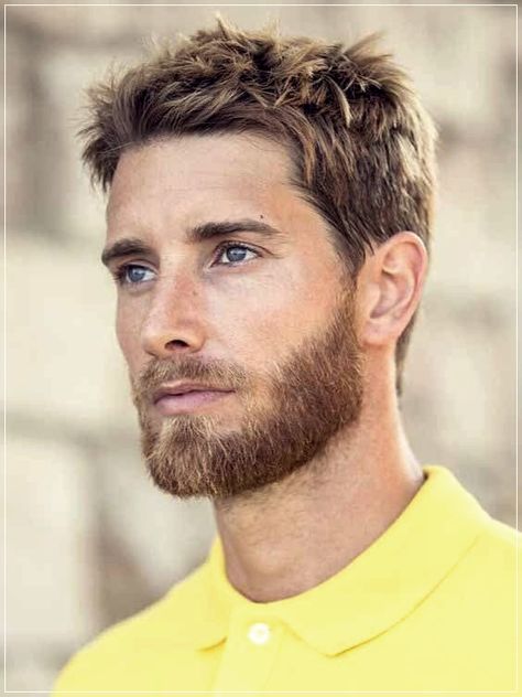 Haircut for men: 15 trendy hairstyles for fine hair in 2024 Trendy Mens Haircuts For Straight Hair, Haircuts For Bearded Men, Men Textured Haircut, Mens Fade Long On Top, Blonde Men Haircut, Mens Textured Hairstyles, Men's Hairstyles Short, Man Hairstyle, Trendy Mens Haircuts