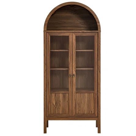 Modway Tessa Arched Display Cabinet | Wayfair Arched Display Cabinet, Flexible Display, Dining Room Cabinet, Concealed Storage, Wood Arch, Room Cabinet, Floor Remodel, Arched Doors, Vintage Aesthetics