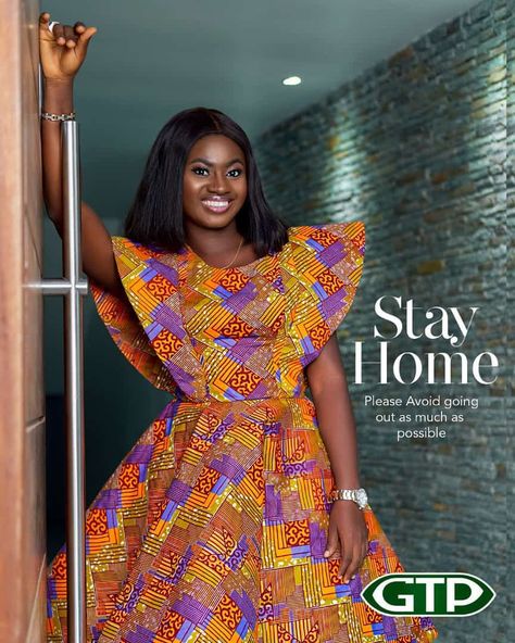 GHANA'S POSITIVE BLOGGER 🇬🇭 on Instagram: “Stay Home ❤️. @gtp_fashion @marthaankomah  #brabanie” Gtp Styles For Women, Kitenge Outfits, African Dresses Online, African Dress Patterns, African Wear For Women, Chitenge Outfits, Chic Attitude, African Print Dress Ankara, Ghanaian Fashion