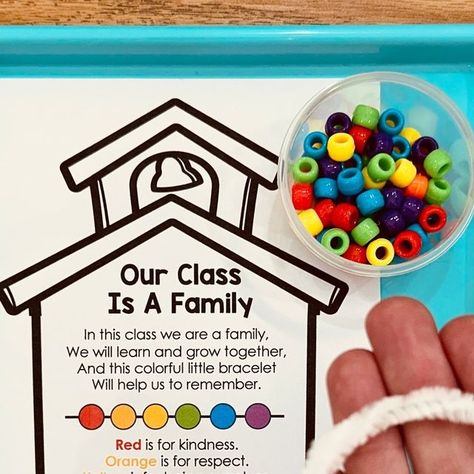 Our Classroom Is A Family Bracelet, Our Class Is A Family Bracelets, Our Class Is A Family, Meaningful Activities, Family Bracelet, Family Bracelets, Build Community, Book Companion, Welcome Back To School