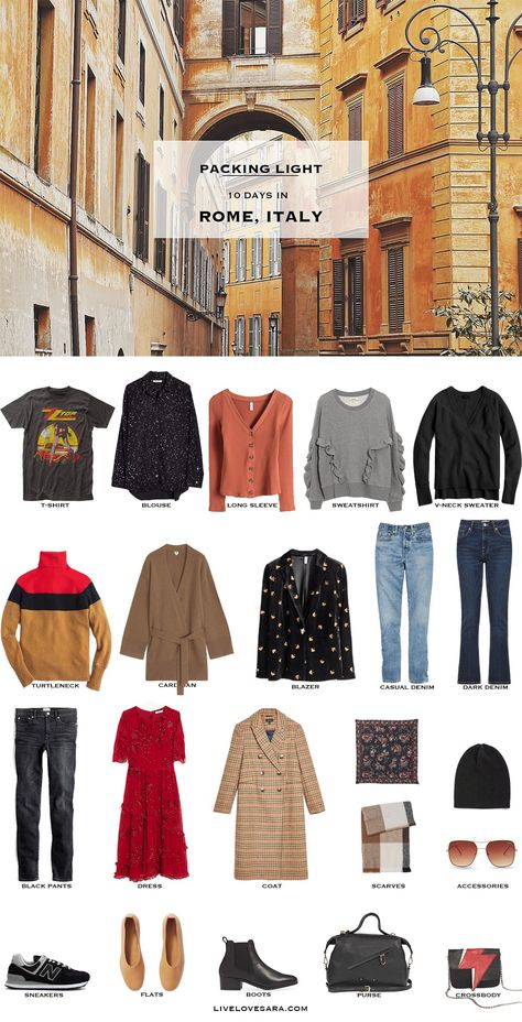 If you are wondering what to pack for 10 days in Rome, Italy you can see some ideas here. What to pack for a Rome packing list | Rome Outfit Ideas | What to Wear in Rome | Italy Packing list | Spring Packing List | Italy Outfit Ideas | What to Wear in Italy | Packing Light | Capsule Wardrobe | travel wardrobe | Winter Packing List | Fall Packing List | travel capsule | Rome Packing List Fall, Italy Spring Capsule Wardrobe, Rome February Outfit, Rainy Italy Outfit, Fall In Rome Outfits, How To Pack For Italy In October, Packing For Italy In November, Autumn Italy Outfit, Rome Fashion Winter