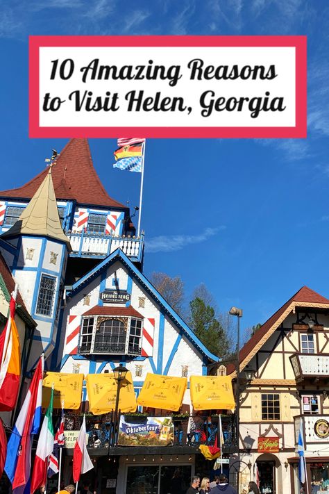 Hellen Georgia, Best German Food, Happy Halloween Funny, Helen Georgia, Helen Ga, Travel Georgia, Balloon Race, Penguin Pictures, Scary Houses