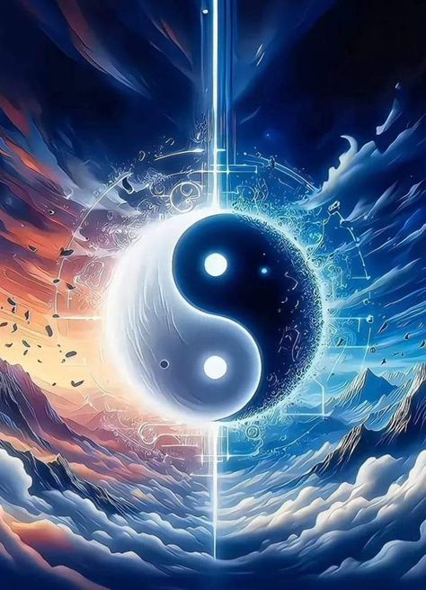 Ying Yang Wallpaper, Yin Yang Images, Cosmic God, Jing Y Jang, Ying Yang Art, Nice Wallpapers, Arte Yoga, Lucky Wallpaper, Yin Yang Art