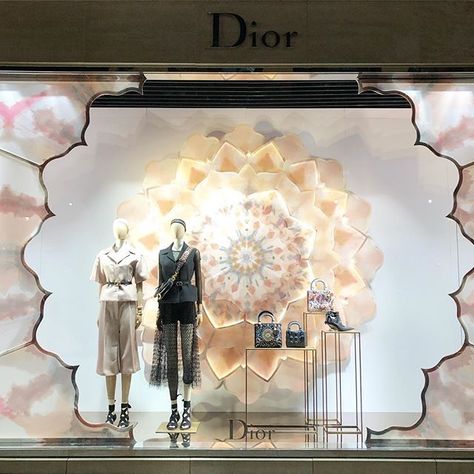 DIOR, New Bond Street, London, UK, "Every Flower Blooms In Its Own Time", photo by VM.London, pinned by Ton van der Veer Dior Display, Flower Window Display, Dior Window Display, Dior Visual Merchandising, Luxury Window Display, Celine Window Display, Vivienne Westwood Window Display, Bridal Shop Decor, Lanvin Window Display