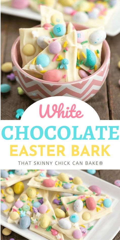 Easter Chocolate Bark, Easter Candy Recipes, Easter Bark, Easter Deserts, Easter Party Food, Easy Easter Treats, Easter Dishes, Easter Snacks, Easter Sweets