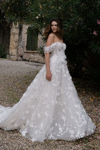 E509 - Fauna Fairy Themed Wedding Dress, Fairy Themed Wedding, Ethereal Garden Wedding, Bridal Silhouette, Fairytale Bride, Ethereal Garden, Tangled Wedding, Wedding Dress Flowy, Bridal Ideas