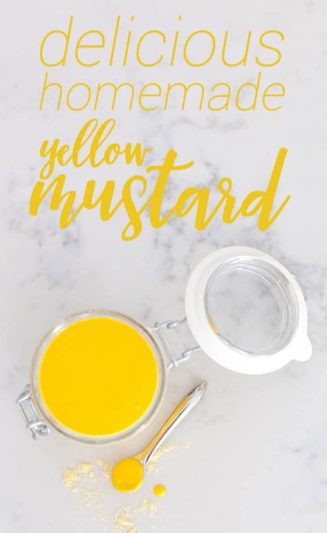 Homemade Yellow Mustard Recipe | Happy Money Saver Yellow Mustard Recipe, Making Mustard, How To Make Yellow, Honey Mustard Recipes, Homemade Mustard, Mustard Recipe, Homemade Sauce Recipes, Homemade Condiments, Condiment Recipes