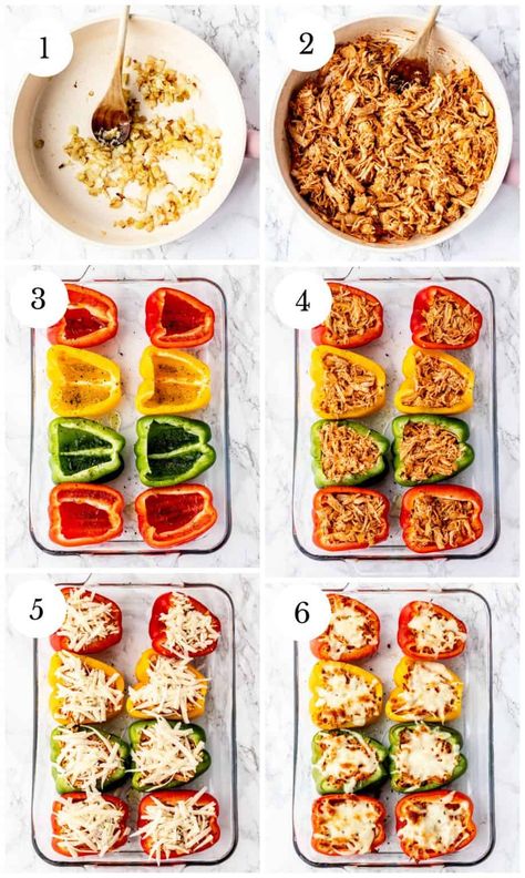 Buffalo Chicken Stuffed Peppers - Haute & Healthy Living Bell Pepper Recipes Healthy, Buffalo Chicken Stuffed Peppers, Stuffed Peppers Healthy, Bell Pepper Recipes, Keto Casserole, Healthy Buffalo Chicken, Chicken Stuffed, Easy Healthy Meal Prep, Cooking 101