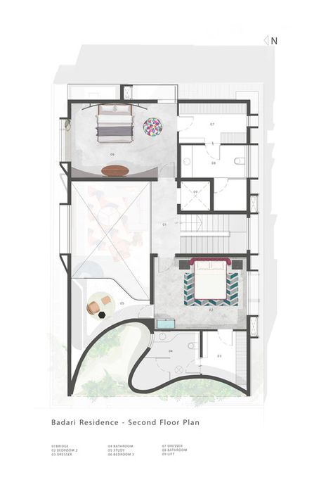 House Floor Design, Architectural Floor Plans, Villa Plan, Model House Plan, Ground Floor Plan, Planning Printables, House Elevation, Small House Plans, Facade House