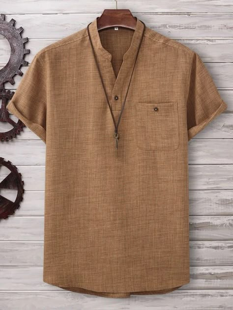 Men Clothes Styles Outfits, Shirt Styles Men, Man Shirt Style, Men Shirt Style Casual, Shirt For Men Casual, Short Sleeve Shirts For Men, Mens Casual Shirts, Summer Shirts Men, African Wear Styles For Men